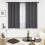 Grey Blackout Curtains 52x54" Wave Dots Foil Print 2