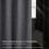 Grey Blackout Curtains 52x54" Wave Dots Foil Print 5