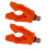 Support de canne à pêche multicolore, 2 paquets, tête de-Orange 1