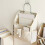 White Canvas Hanging Closet Organizer Bag 23x9x30cm 3