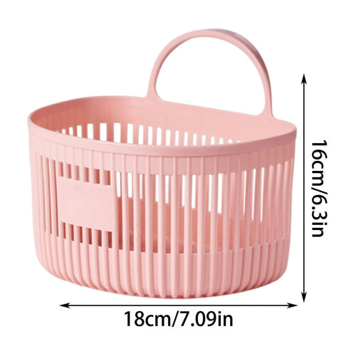 Pink Hanging Kitchen Basket – Wall-Mounted Storage Caddy 1