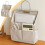 White Canvas Hanging Closet Organizer Bag 23x9x30cm 4
