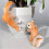 Yellow Squirrel Garden Statues 2 pcs Resin 2