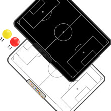 Practical Plastic Texture Coaching Board 16inch for-football