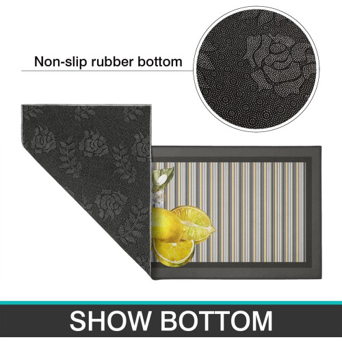 Lemon Kitchen Mat Set 2 pcs 17x24 + 17x47 in 1