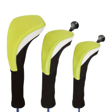 Couverture de Club de Golf en maille à col Long, 3 pièces,-Jaune