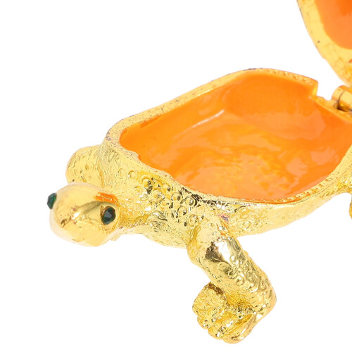 Turtle-Shaped Metal Jewelry Box – 1 Piece 2
