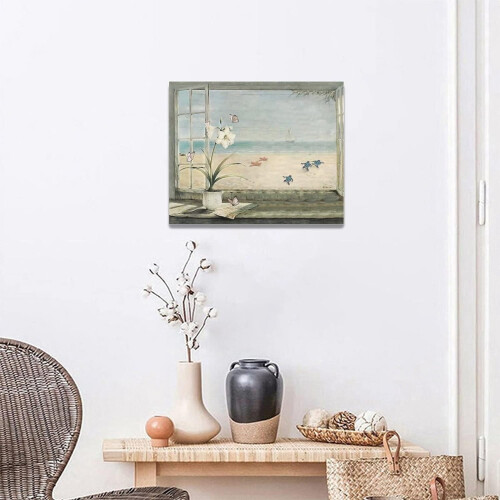 Coastal Beach Canvas Art 20 x 16 in 1
