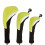 3Pcs Golf Club Driver Headcovers Protective Case Long-Yellow 1