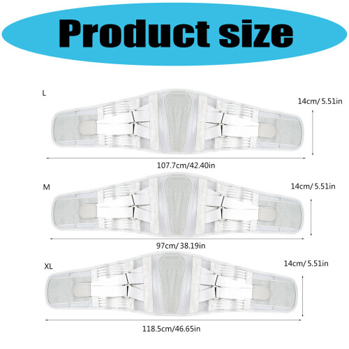 Ergonomic Lumbar Support Belt with Steel Stabilizers-XL 2