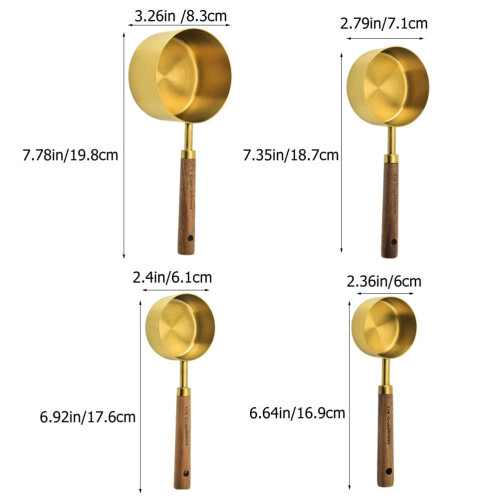 4-teiliges Messlöffel-Set aus Edelstahl 1