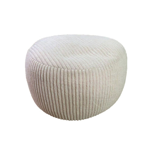 Puf de veludo cotelê - Almofada de chão redonda, estilo boho