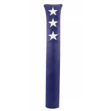 Star Pattern Golf Alignment Stick Cover PU Leather-Deep Blue