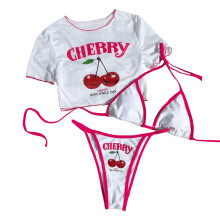 Set aus 3-teiligem, vielseitigem-Weiße Rose mit rotem S