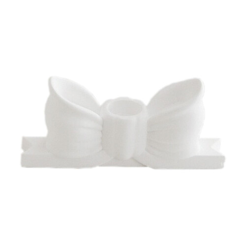 Candy-Colour Bow Candle Holder – Gypsum, 1 pc