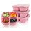 Boîte à bento rose à 4 compartiments, étanche et réutilisable (4 pièces) 1