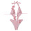Maillot de bain une pièce avec perles et fleurs pour-Rose M 1