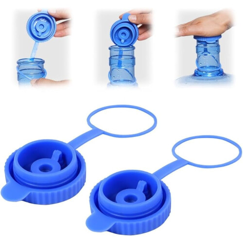 5-Gallon Silicone Bottle Caps Set with Handle – 5-Pack,
