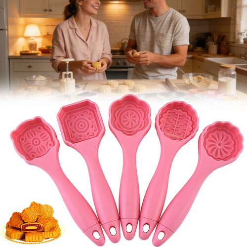 5-Piece Non-Stick Mooncake Mould Set
