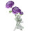 Purple Artificial Peony Bouquet with Ranunculus, 3-Head, 1
