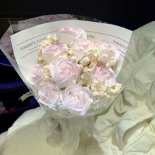 Artificial Rose and Preserved Gypsophila Bouquet