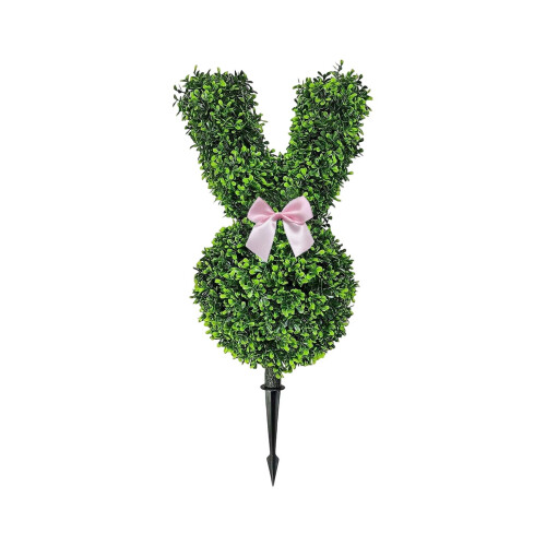 Osterhasen-Topiary-Set – 2er-Pack künstlicher Buchsbaum