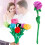 Red Plush Rose Bouquet - Artificial, Lifelike, 1 Pack 1
