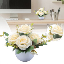 Artificial Potted Bonsai – Realistic Faux Flower Decor