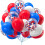 30pcs Red Navy White 12in Latex Balloons 1
