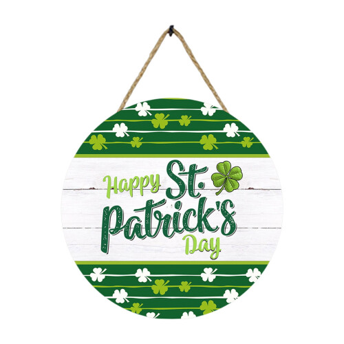 Panneau de bienvenue en bois pour la Saint-Patrick