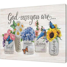 Farmhouse Butterfly Canvas Wall Art 12 x 16 in