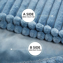 Electric Heated Throw Blanket 50 x 60 in, Faux Fur, 4 Heat
