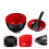 Japanese Black Ceramic Miso Soup Bowl with Lid 1