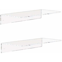 Étagère flottante en acrylique transparent, lot de 2, 12 x 6 po