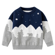 Jungen-Baumwollpullover mit Bärenmuster – Verschiedene Größen