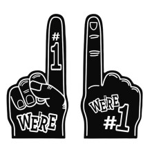 Foam Finger 'We're Number 1' 46 cm Sports Cheer Accessory