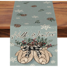 Winter Mitten Table Runner 13 x 90 in