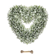 16 Inch Heart Shaped Preserved Leaf Wreath