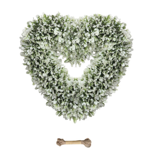 16 Inch Heart Shaped Preserved Leaf Wreath