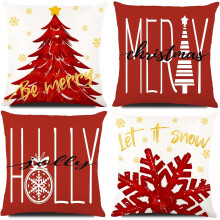 4 Pack 18x18 Inch Christmas Pillow Covers
