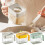 4-Grid Acrylic Spice Box with Lid, Countertop Storage 1