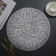 15" Round Gold Metallic PVC Placemats (Pack of 4)