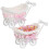Pink Trolley-Shaped Candy Basket PP Material 26x10x15cm 1
