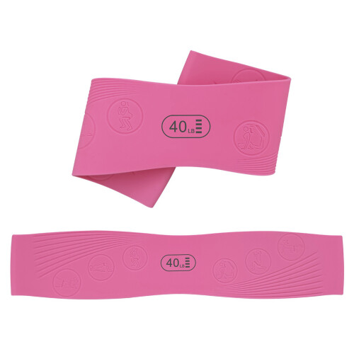 Bande de résistance extensible pour exercices de-40lbs Rose