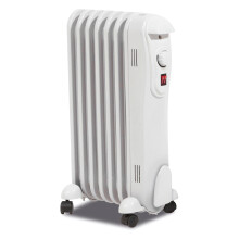 Prem-I-Air White 7 Fin 1.5kW Oil Filled Radiator with Castors