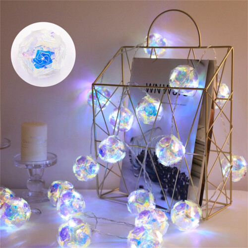 10-LED Holographic Iridescent String Lights 70 in