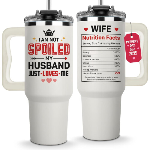 40 oz Mom Tumbler with Handle and Straw