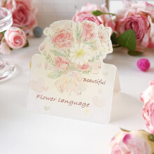 3D Floral Greeting Card Romantic Message 1 Pack