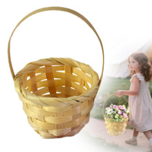Wooden Flower Girl Basket with Handle