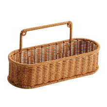 Oval Hanging Storage Basket – PP Rattan, Wall-Mount or